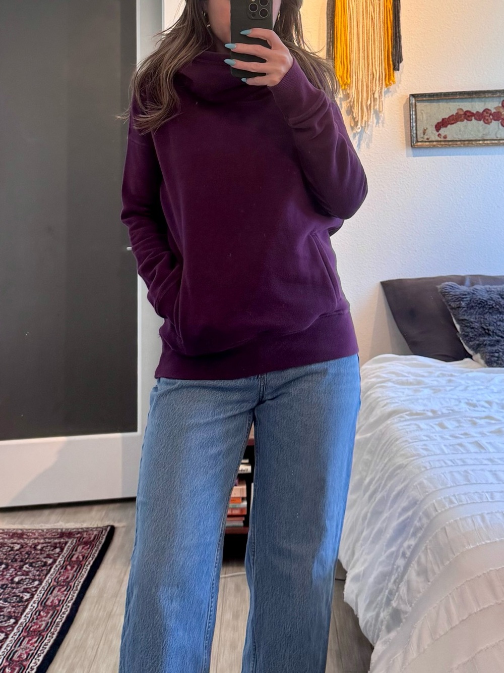 ZYIA Cozy Cowl Hoodie in Plum